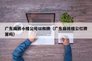 广东麻将小相公可以和牌（广东麻将相公杠牌算吗）