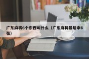广东麻将6个东西叫什么（广东麻将最后拿6张）