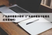 广东麻将看骰子教学（广东麻将看骰子能看出庄家是谁吗）