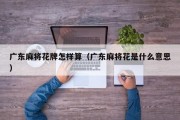 广东麻将花牌怎样算（广东麻将花是什么意思）