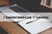 广东麻将硬打视频教学全集（广东麻将实战）