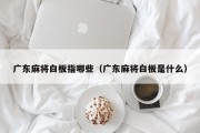 广东麻将白板指哪些（广东麻将白板是什么）