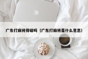 广东打麻将得碰吗（广东打麻将是什么意思）