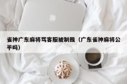 雀神广东麻将骂客服被制裁（广东雀神麻将公平吗）