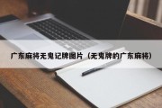 广东麻将无鬼记牌图片（无鬼牌的广东麻将）