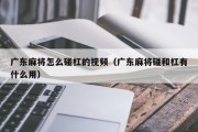 广东麻将怎么碰杠的视频（广东麻将碰和杠有什么用）