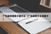 广东麻将里赖子是什么（广东麻将什么叫赖子）