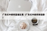 广东红中麻将直播比赛（广东红中麻将微信群）